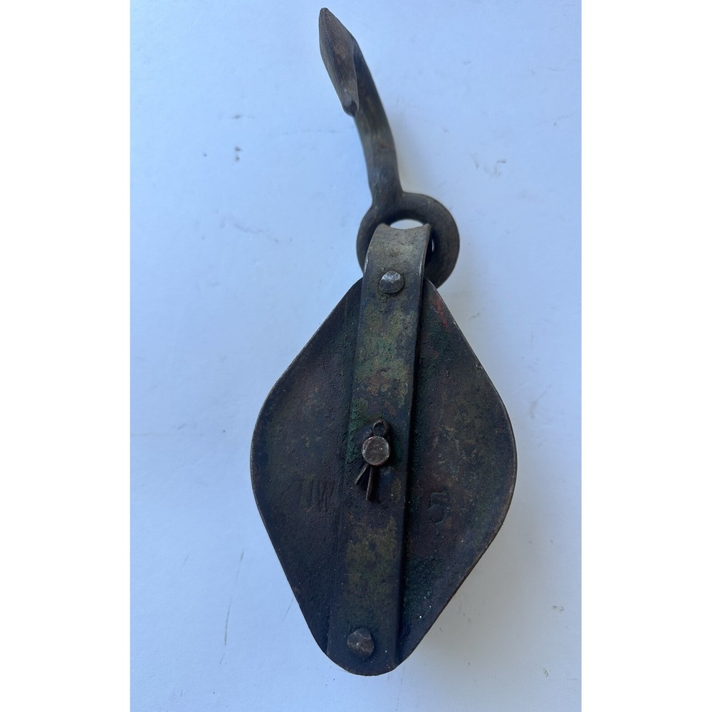 Antique /‎ Vintage Metal Double Pulley WU #5